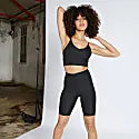 Blake Biker Stretch High Rise Shorts - Black image 2