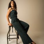 Teal Pleat Trousers image 4