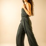 Teal Pleat Trousers image 1