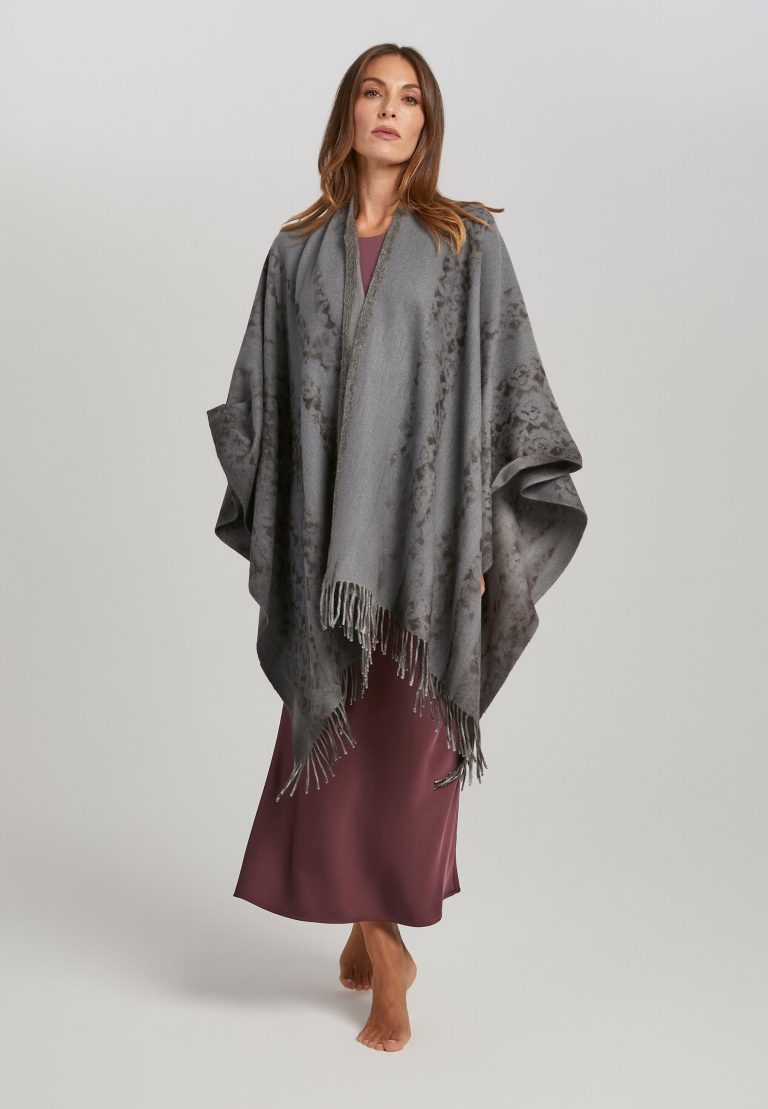 Woven cashmere Cape Araldica Brown