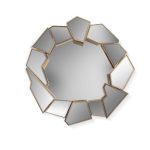 Crackle Round Mirror image 1