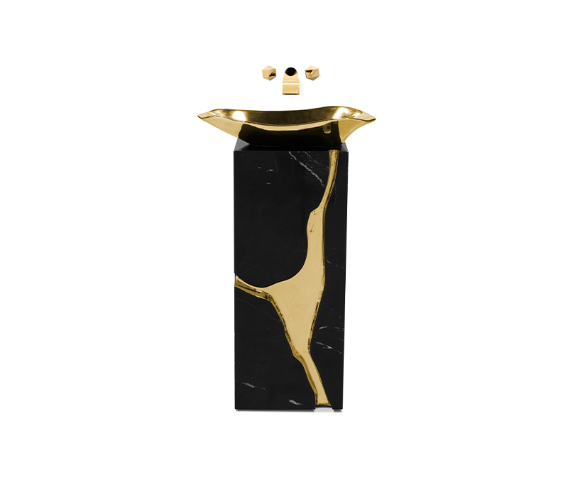 Lapiaz Marble Pedestal Sink
