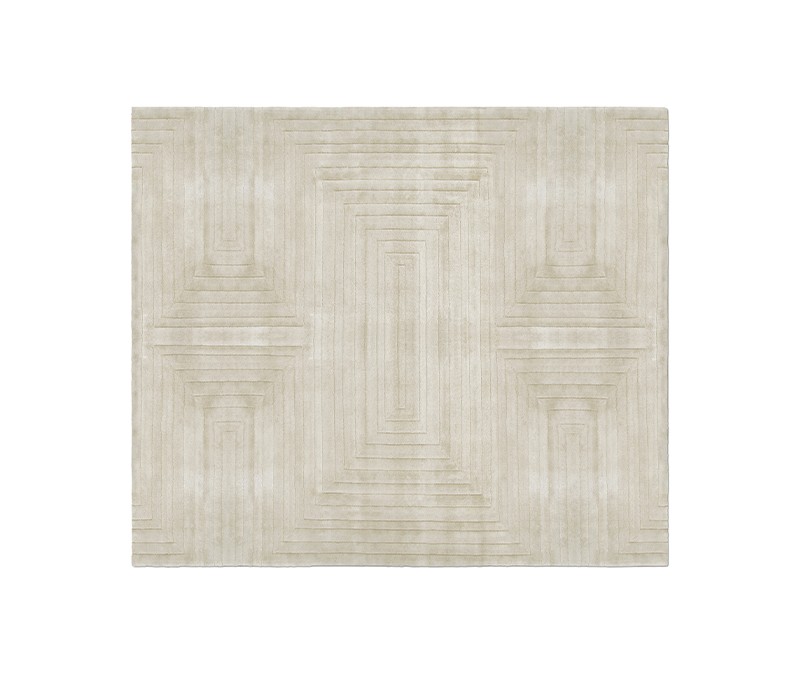 White Garden Rectangular Rug