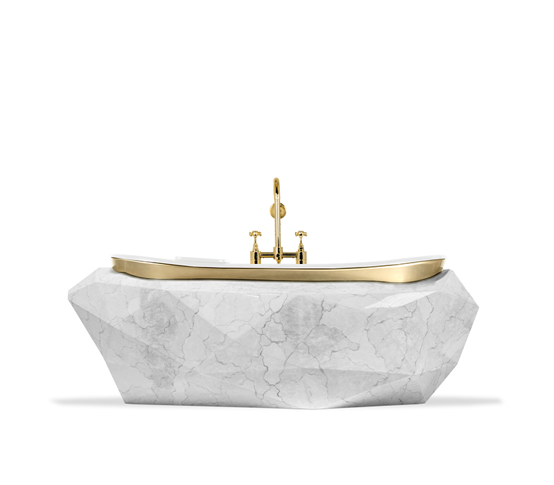 Diamond Faux Marble Bathtub