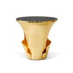 Yasmine Gold Leaf Side Table image 2