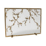 Plum Blossom Fireplace Screen in Aged Gold image 1