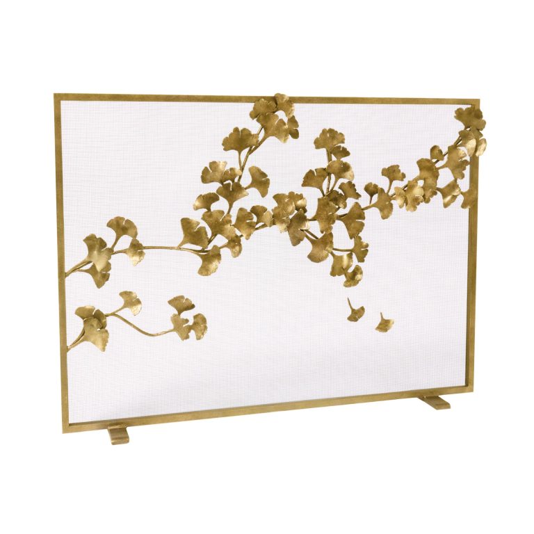 Ginkgo Leaf Fireplace Screen
