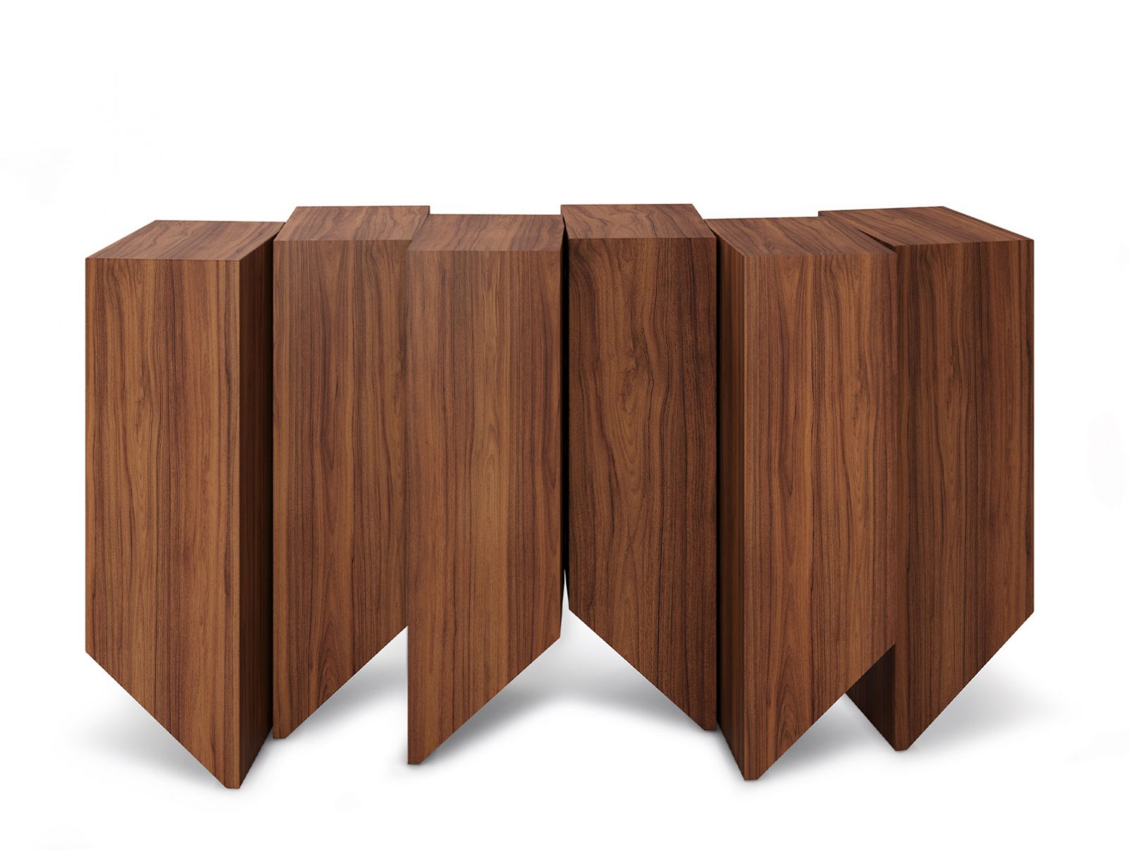 Geode Wood Console