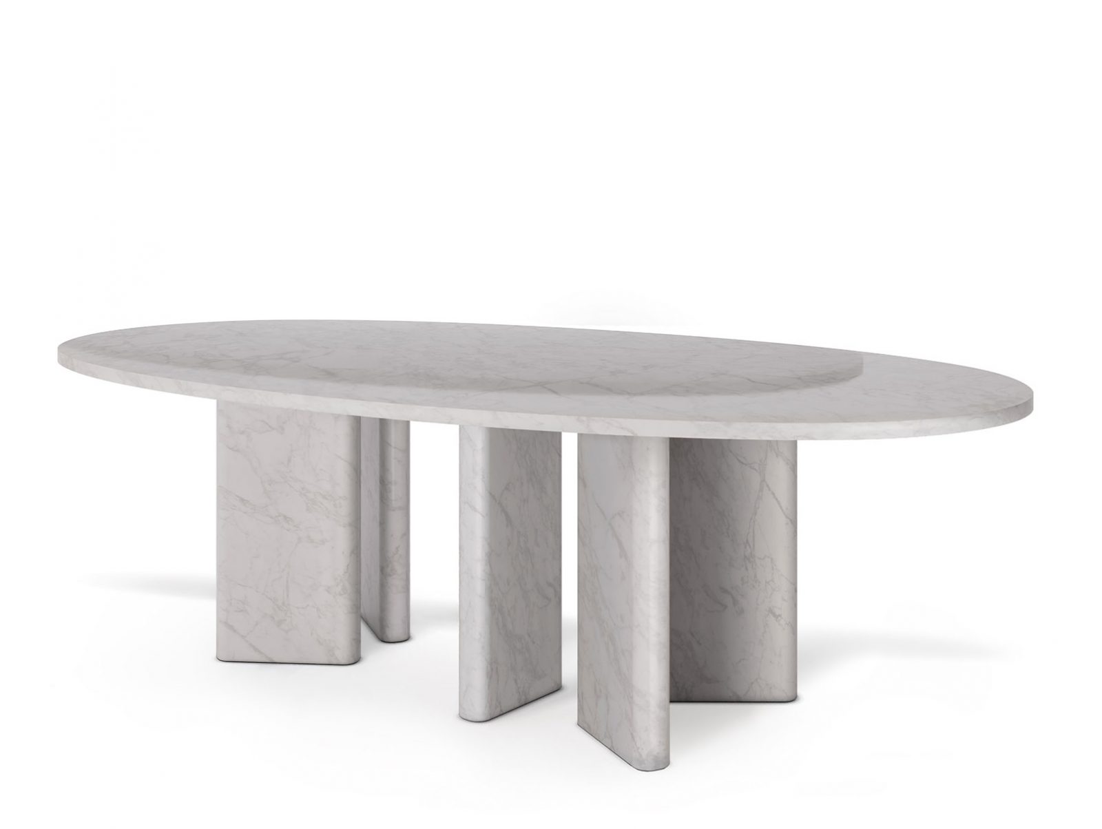 Peninsula Marble Dining Table