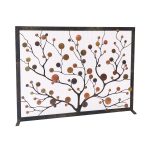 Origin Fireplace Screen, Gold Rubbed Black Frame image 1
