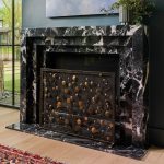 Origin Fireplace Screen, Gold Rubbed Black Frame image 5