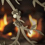 Plum Blossom Fireplace Screen in Aged Gold image 3