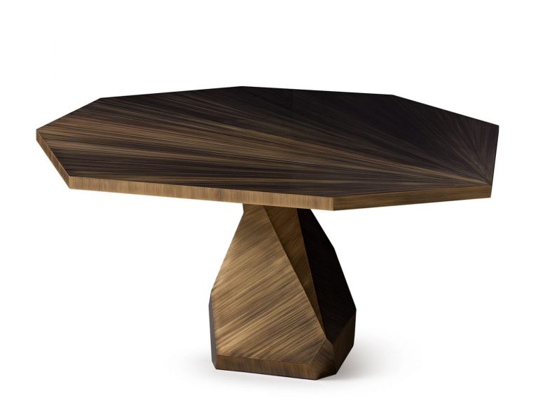 Rock 140 Brass Dining Table