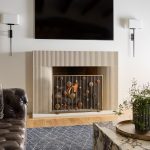 Striker Fireplace Screen, Gold Rubbed Black Frame image 2