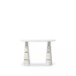 Avalanche Carrara Marble Console image 1