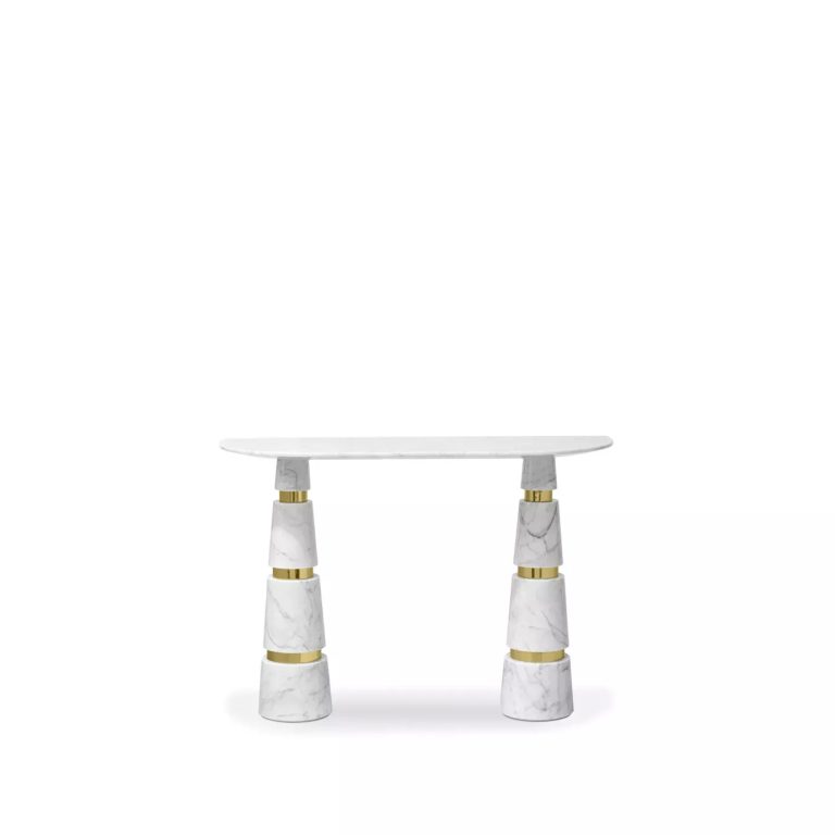 Avalanche Carrara Marble Console