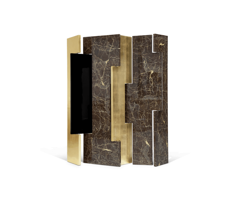 Avenue Faux-Marble Folding Screen