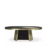 Decodiva Golden & Spider Marble Dining Table image 1