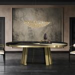 Decodiva Golden & Spider Marble Dining Table image 4