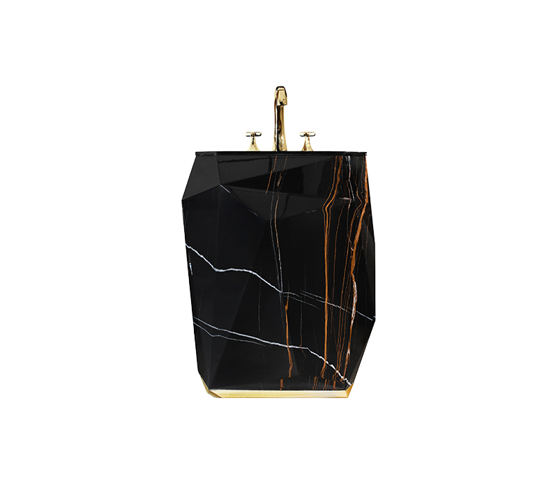 Diamond Faux Marble Freestand
