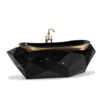 Diamond Nero Marquina Faux-Marble II Bathtub image 1
