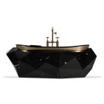 Diamond Nero Marquina Faux-Marble II Bathtub image 2