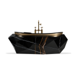 Diamond Sahara Noir Faux-Marble Bathtub image 1