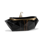 Diamond Sahara Noir Faux-Marble Bathtub image 2