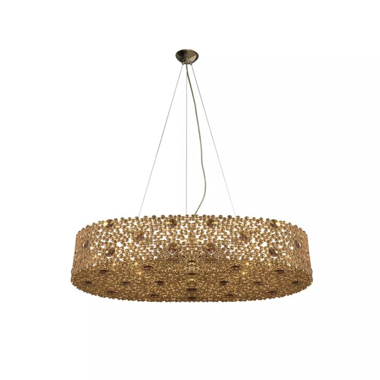 Eternity Oval Bronze Glass Chandelier