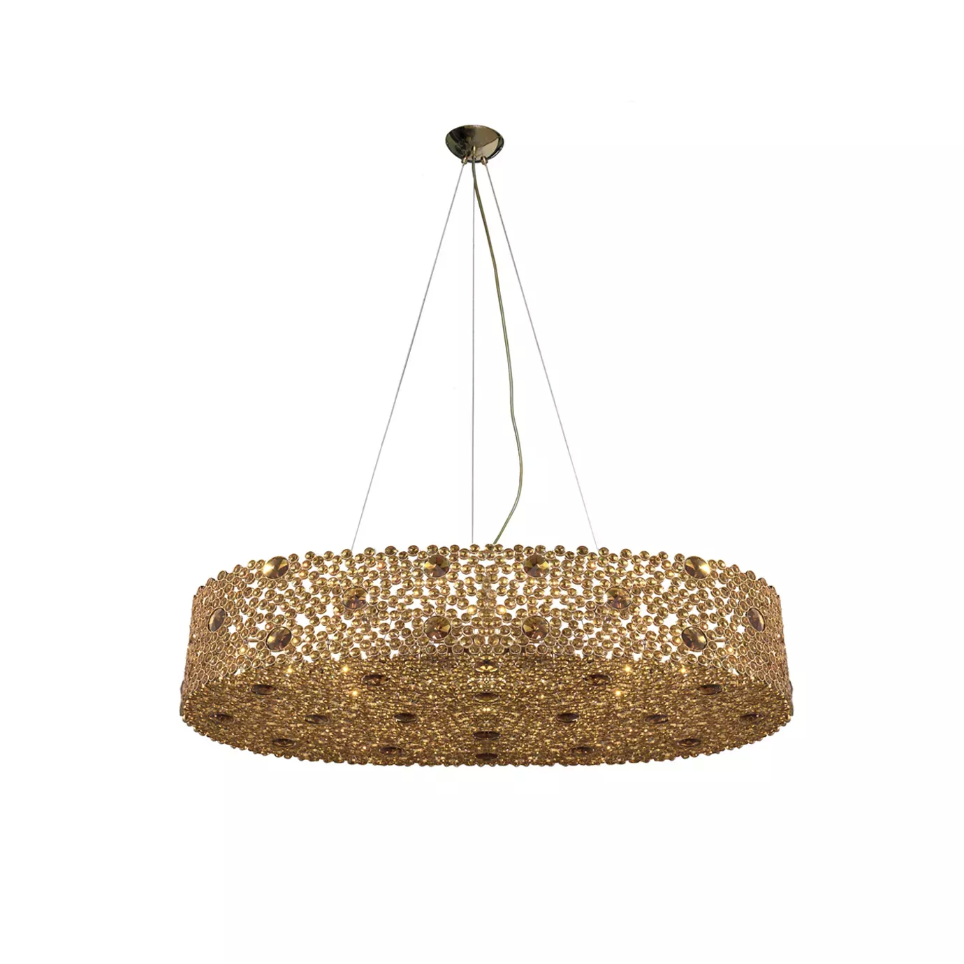Eternity Oval Bronze Glass Chandelier