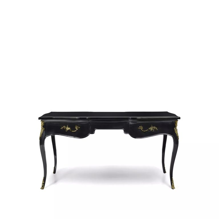 Exotic Lacquer Top Ormolu Desk