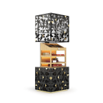 Habano Black Cigar Humidor Cabinet image 2