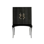 India Leather Bar Cabinet image 1