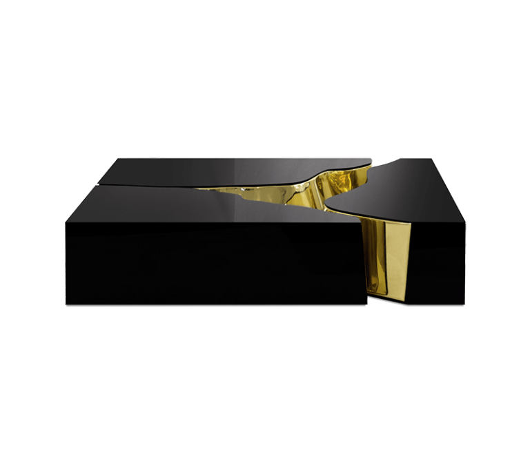 Lapiaz Black and Gold Center Table