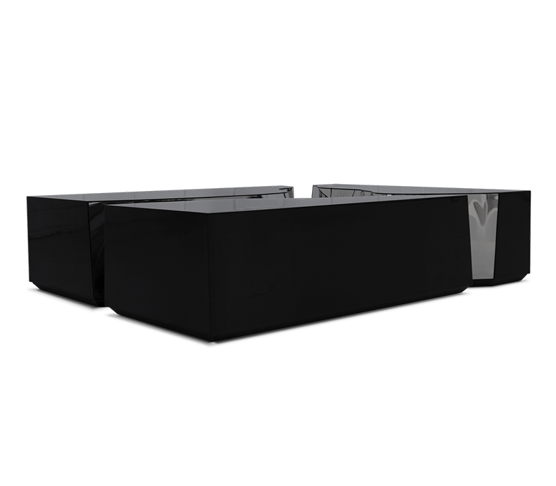 Lapiaz Black and Silver Center Table