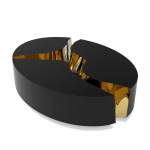 Lapiaz Oval Black Center Table image 2