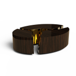 Lapiaz Oval Ebony Center Table image 1