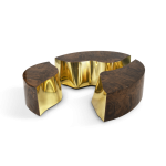 Lapiaz Oval Walnut Center Table image 2