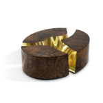 Lapiaz Oval Walnut Center Table image 3