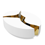 Lapiaz Oval White Center Table image 2