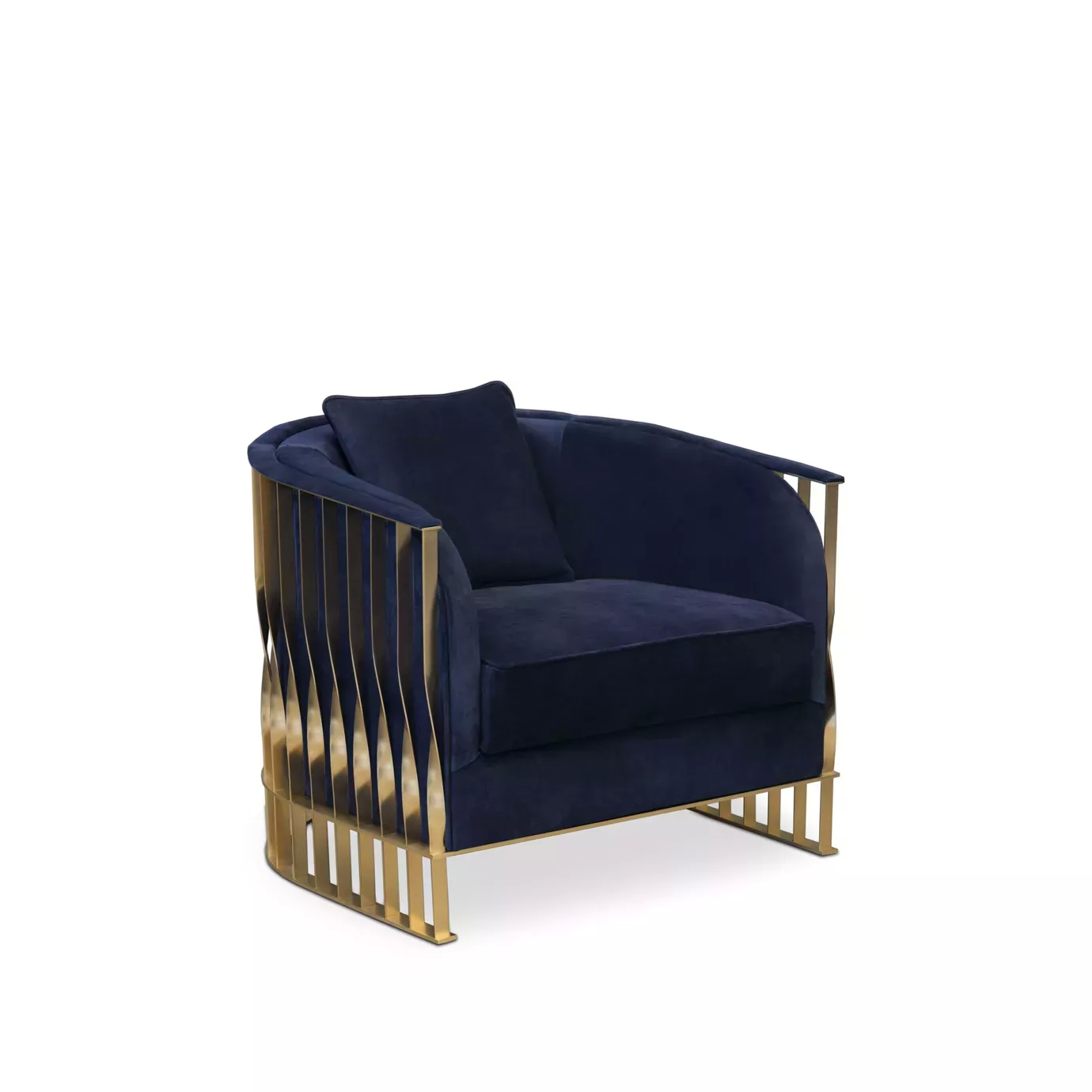 Mandy Armchair Satin Brass