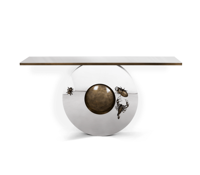 Metamorphosis Patina Brass Console