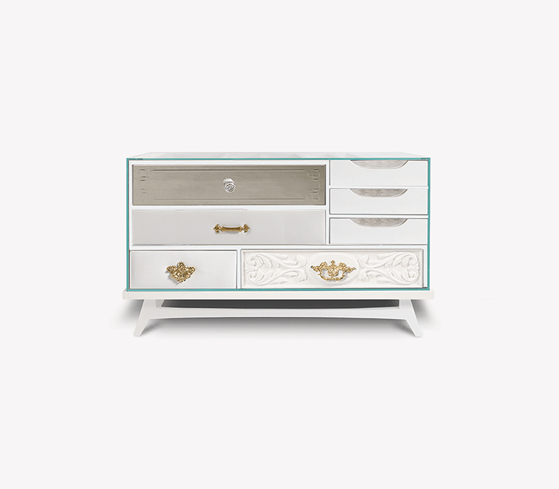 Mondrian White Nightstand