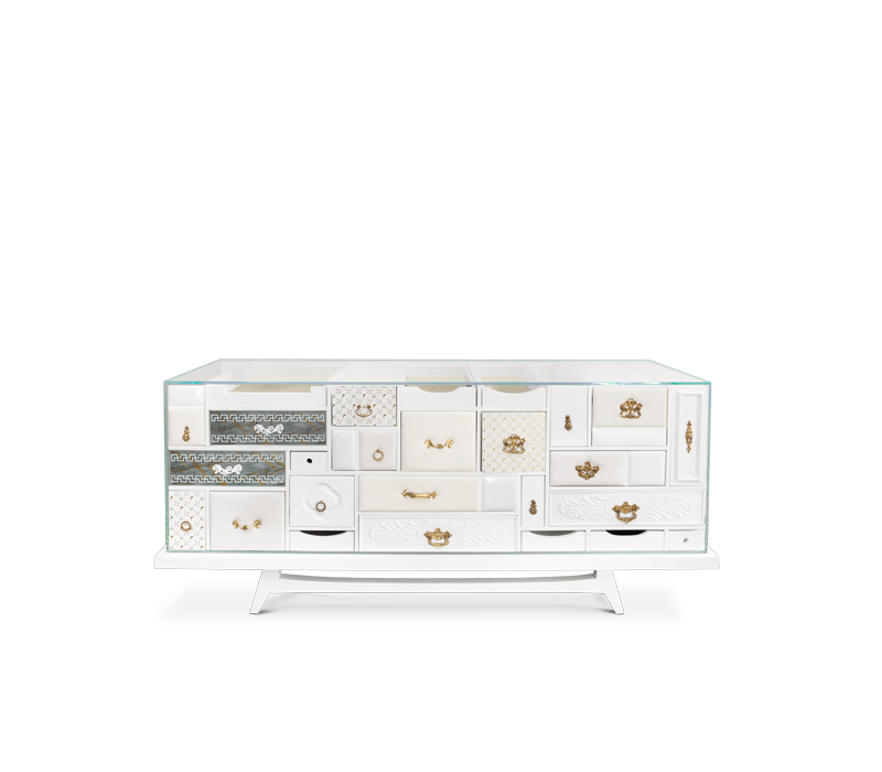 Mondrian White Sideboard