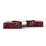 Navarra Rosso Levanto and Carrara Marble Center Table image 1