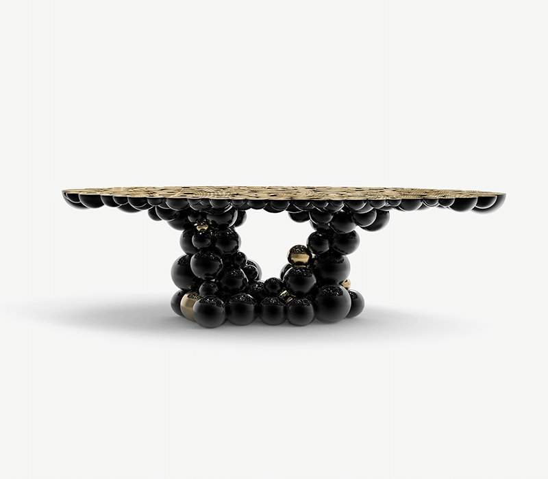 Newton Black Gold Dining Table