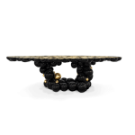 Newton Black Gold Dining Table image 2