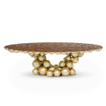 Newton Gold Walnut Dining Table image 1