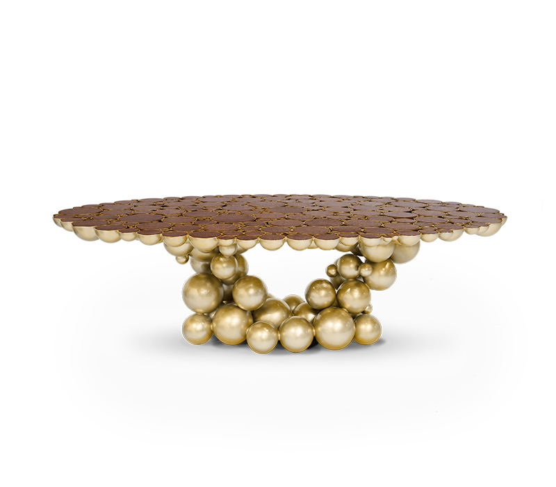 Newton Gold Walnut Dining Table