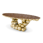 Newton Gold Walnut Dining Table image 2